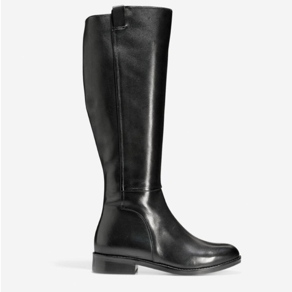 Cole Haan Katrina Knee-High Riding Boots Black Leather Size 9.5B - Picture 2 of 14